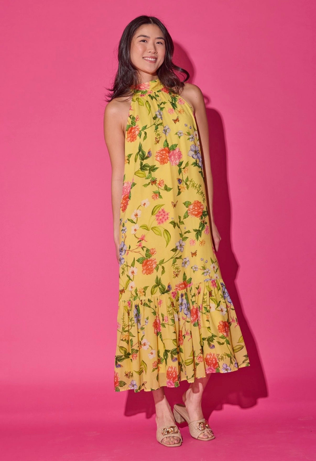 Alden Adair Perry Dress Yellow Parterre
