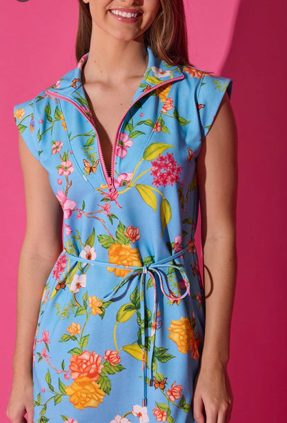 Alden Adair Leigh Dress Aqua Hall of Mirrors