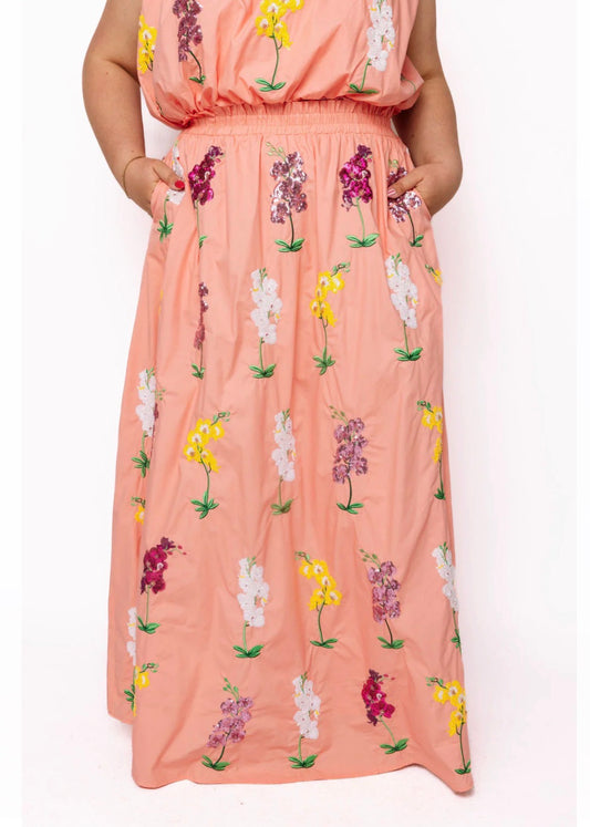 Queen of Sparkles Peach Lilac Skirt