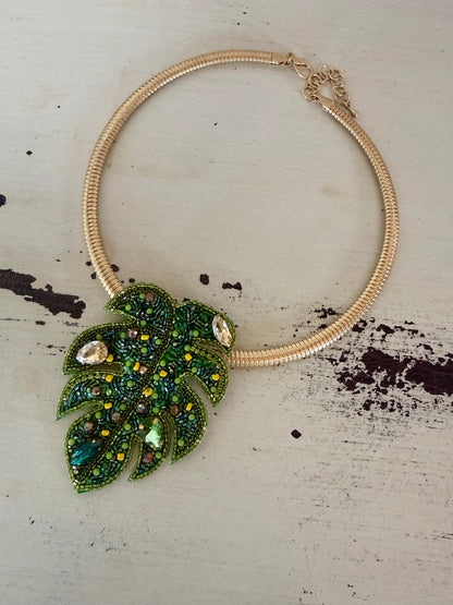 Palm Paradise Statement Necklace