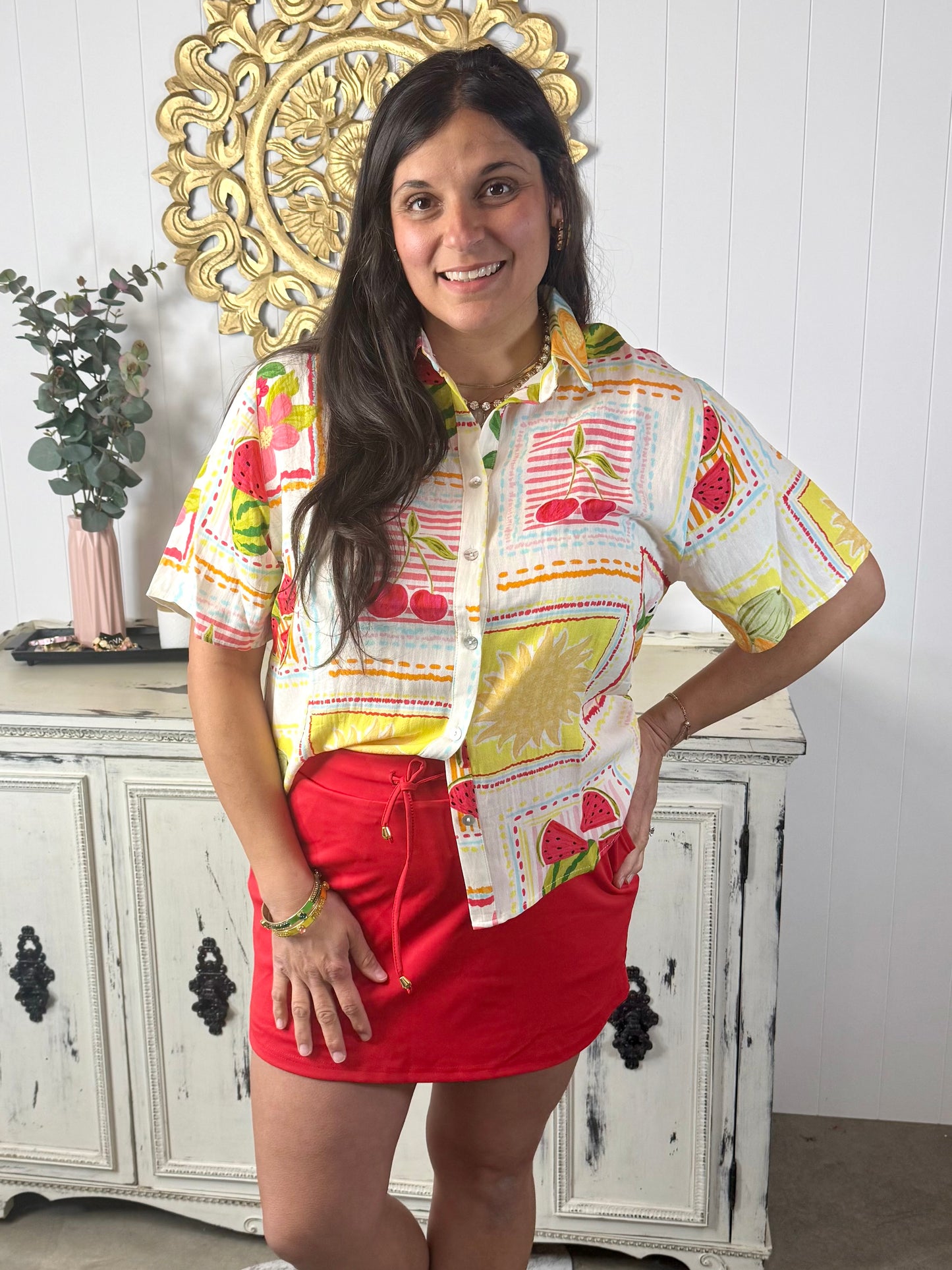 Sunshine Market Button-Up Top