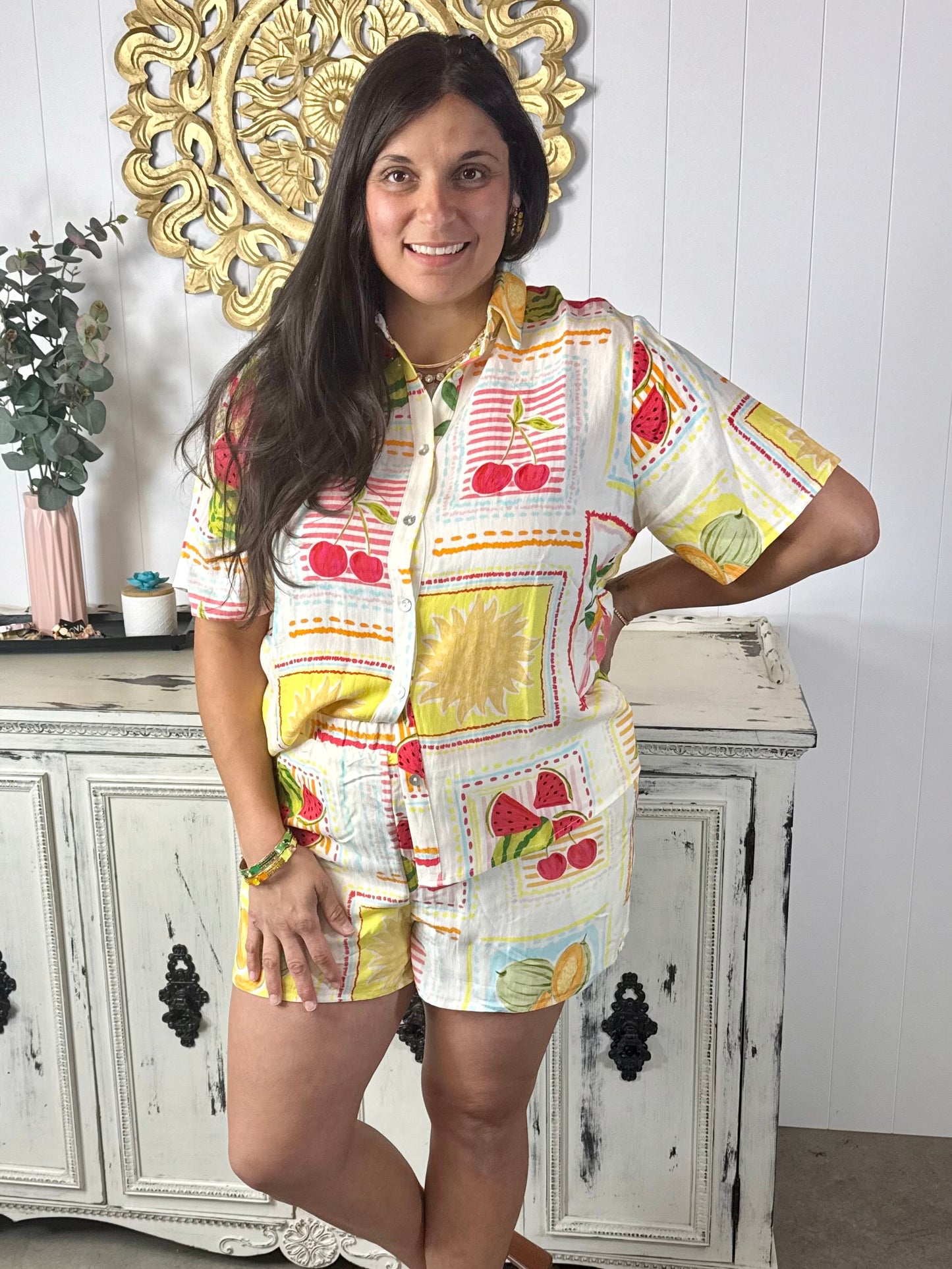Sunshine Market Button-Up Top
