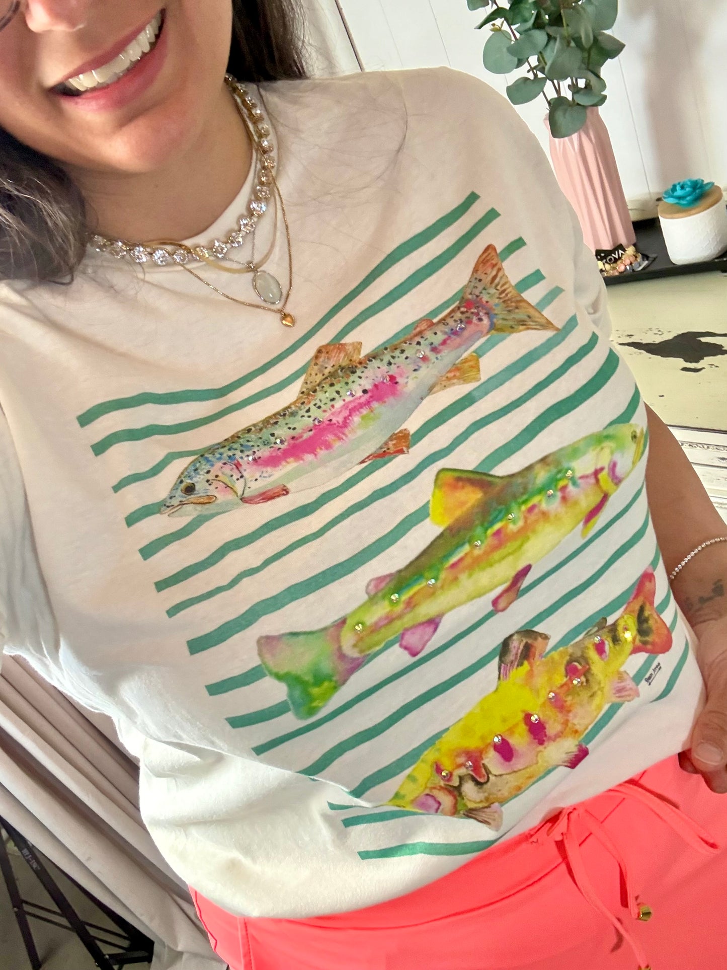 Catch of the Day Rhinestone Tee