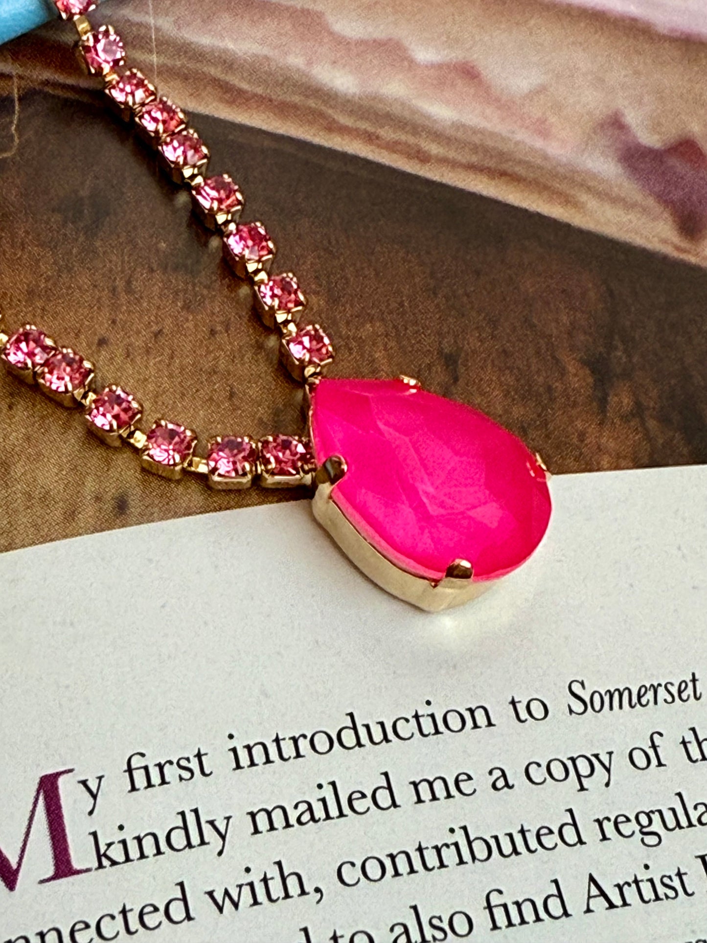 Milli Necklace in Electric Pink Tova