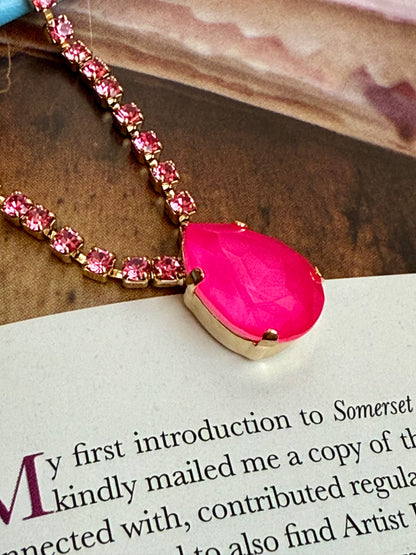 Milli Necklace in Electric Pink Tova