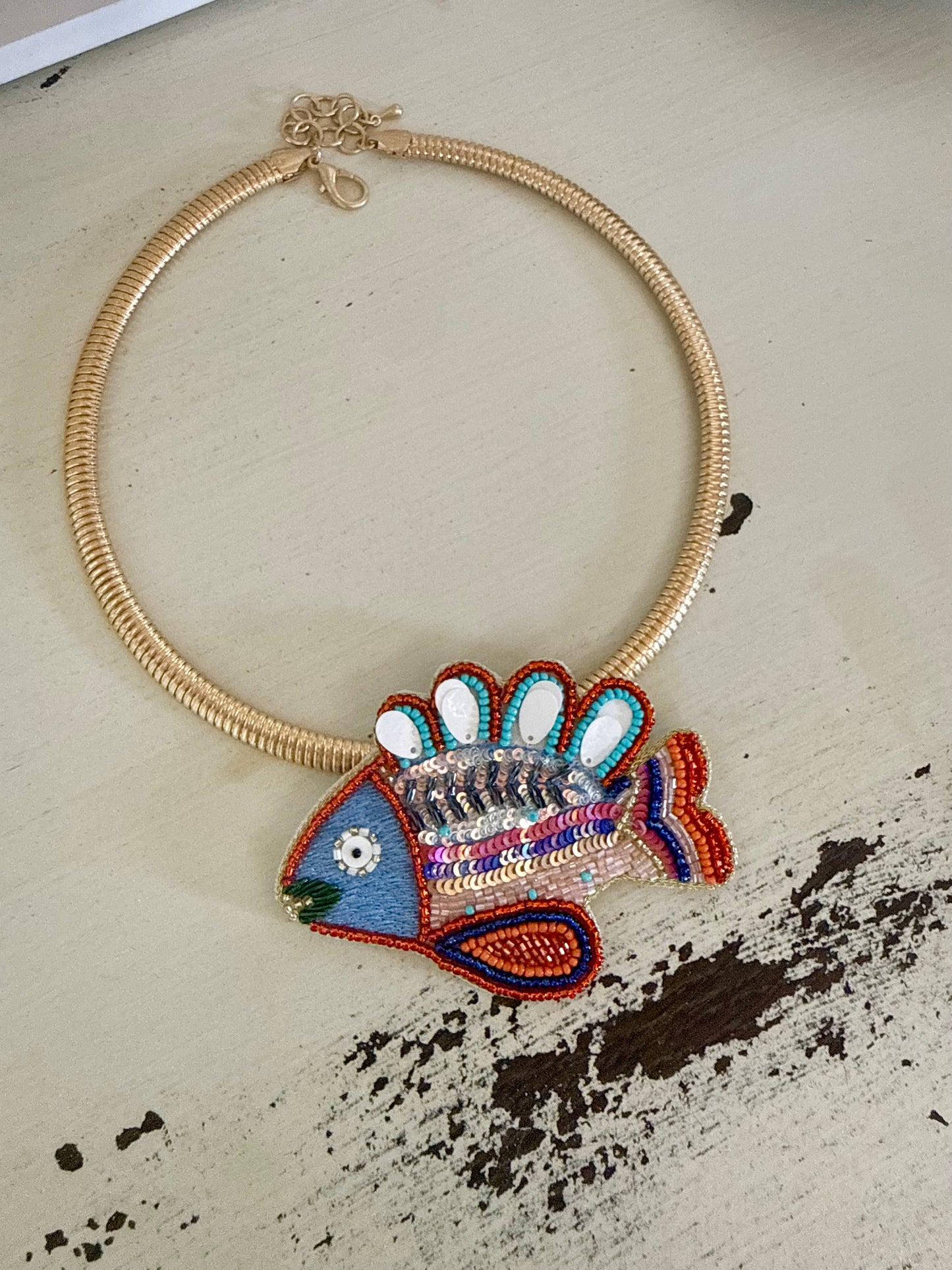 Tropical Fish Statement Necklace