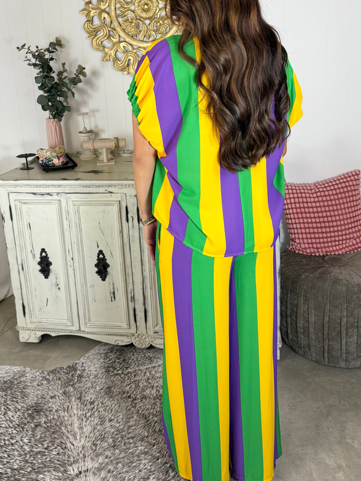 Mardi Gras Striped Pants
