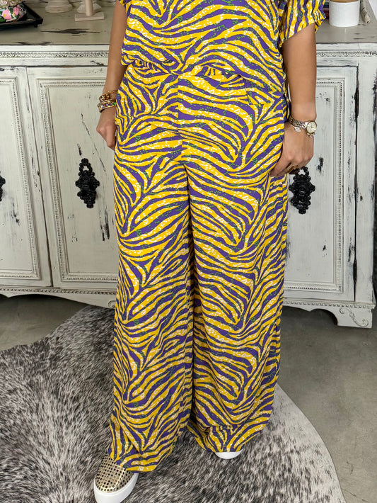 Mardi Gras Animal Print Pants