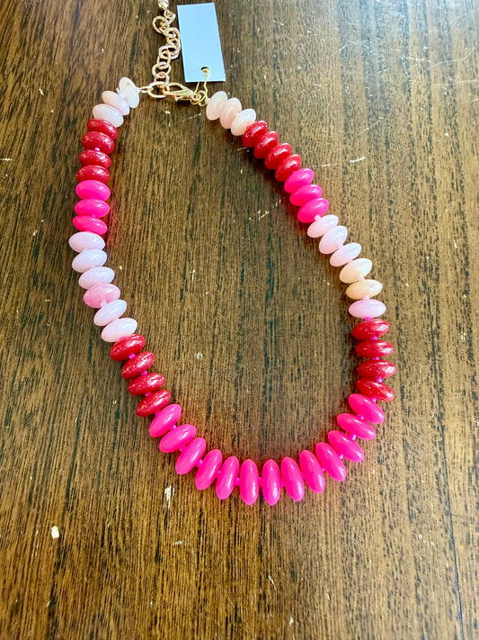 Pink Ombre Perfection Statement Necklace