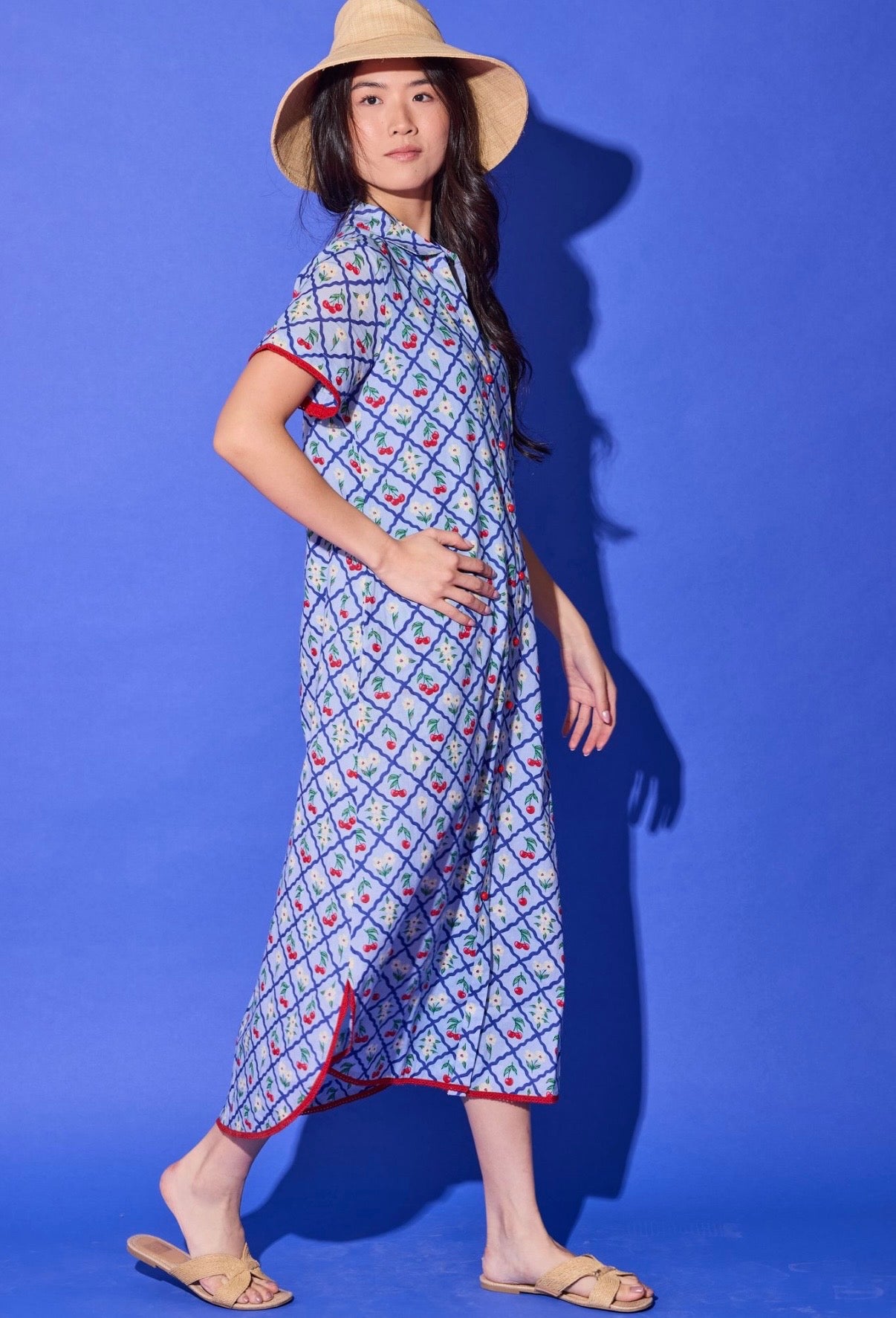 Alden Adair Josie Dress Light Blue Cherry