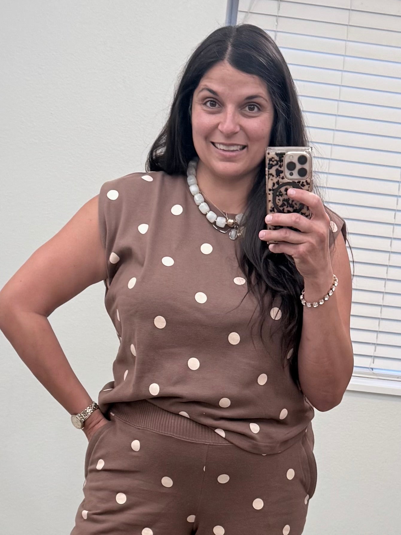 Mocha Dot Lounge Set