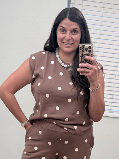 Mocha Dot Lounge Set