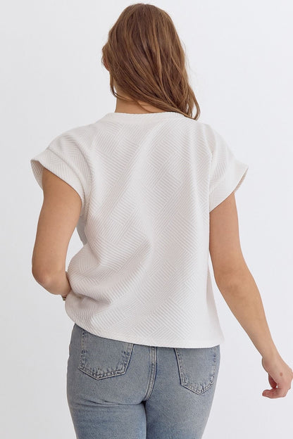 Off White Textured Top