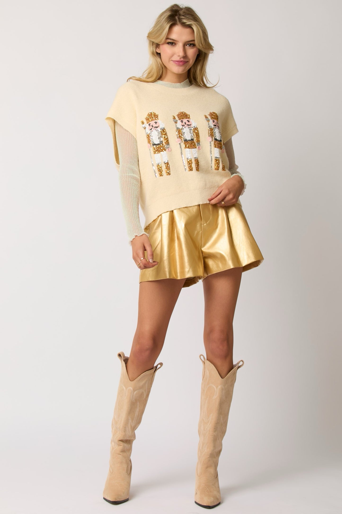 Gold Nutcracker Sweater Vest