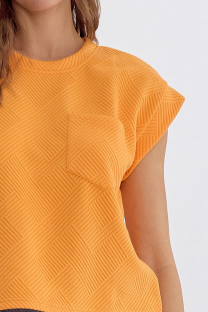 Orange Textured Top