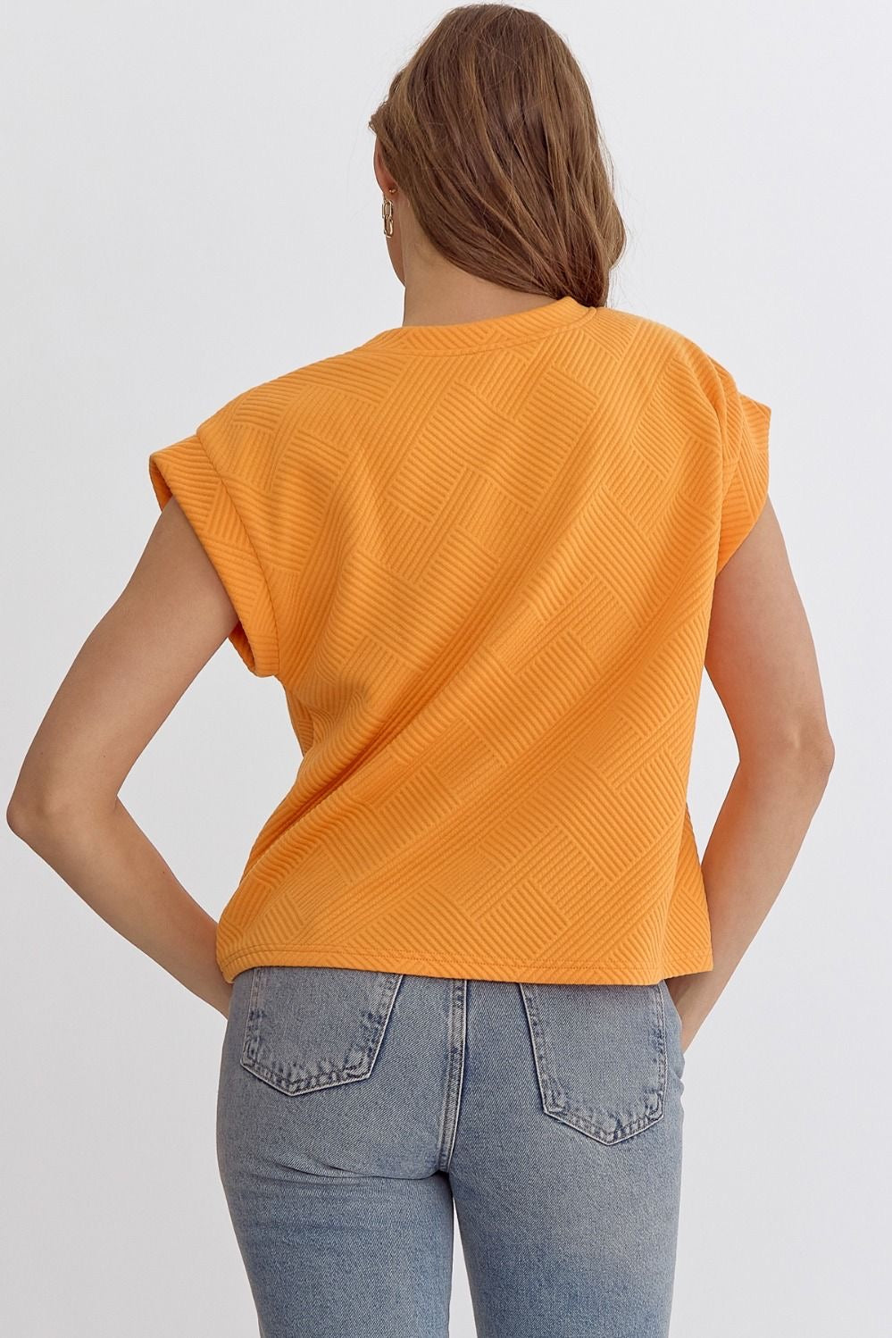 Orange Textured Top