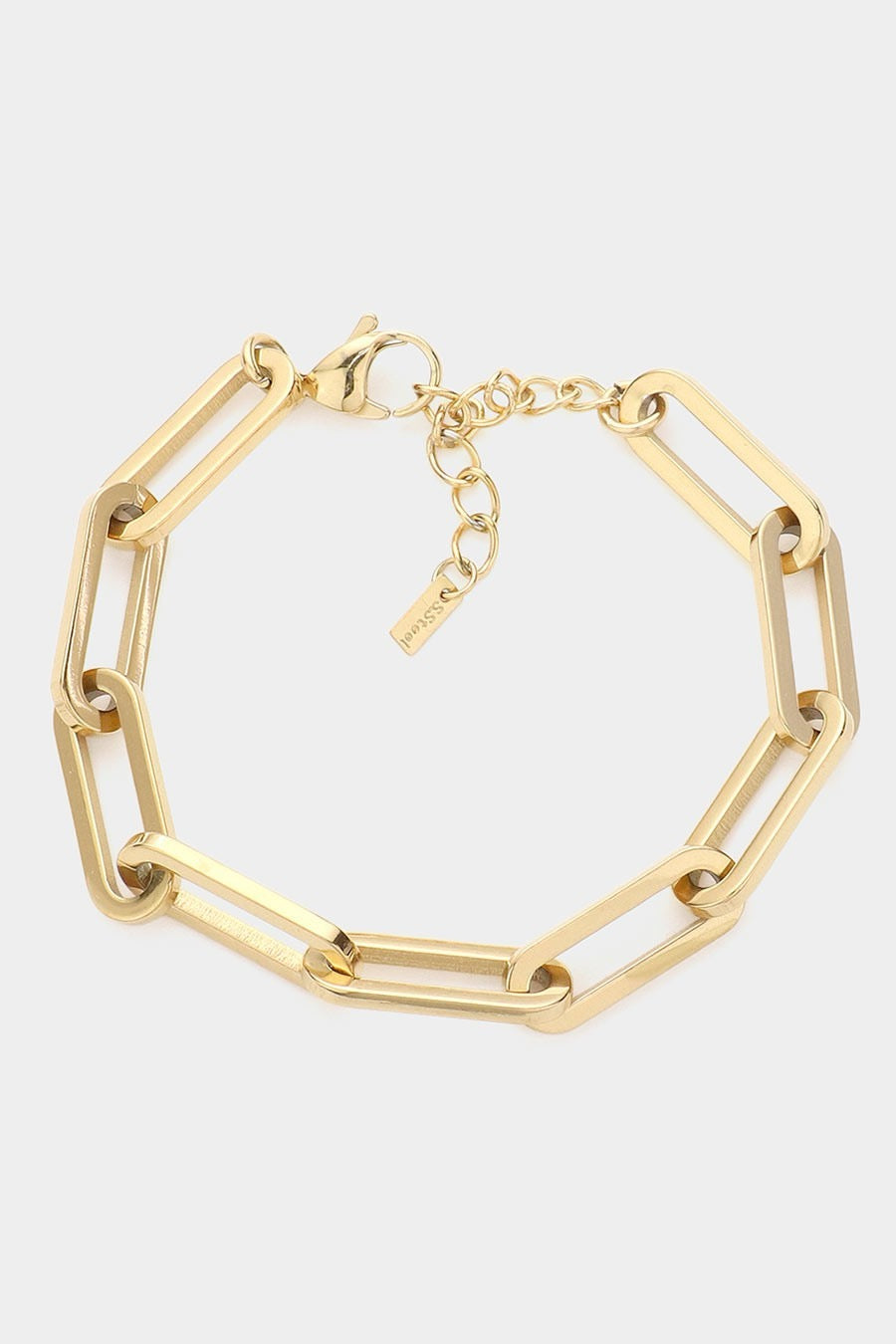 Gold Plated Paperclip Bracelet