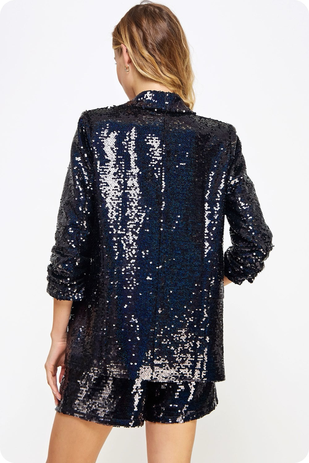 Midnight Blue Full Sequin Blazer