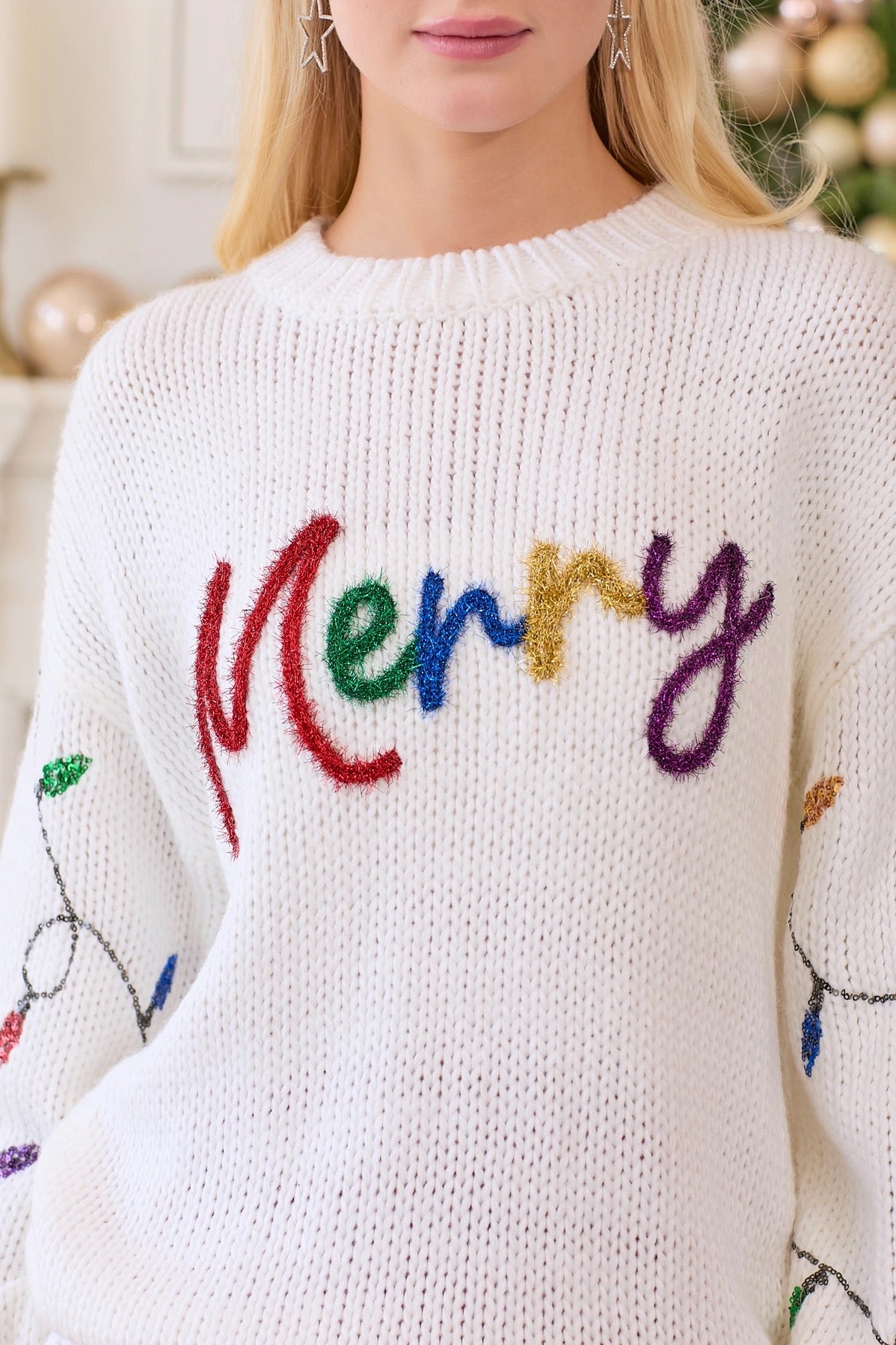 Merry and Sequin Lights Sweater