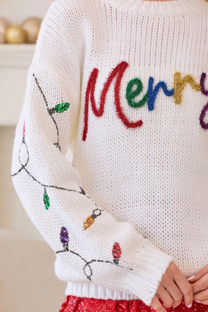 Merry and Sequin Lights Sweater