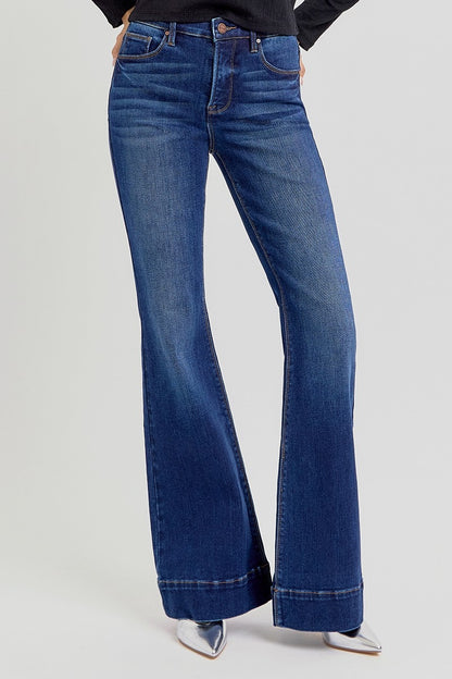 Risen Tummy Control High Rise Flare Jeans