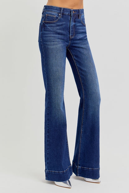 Risen Tummy Control High Rise Flare Jeans