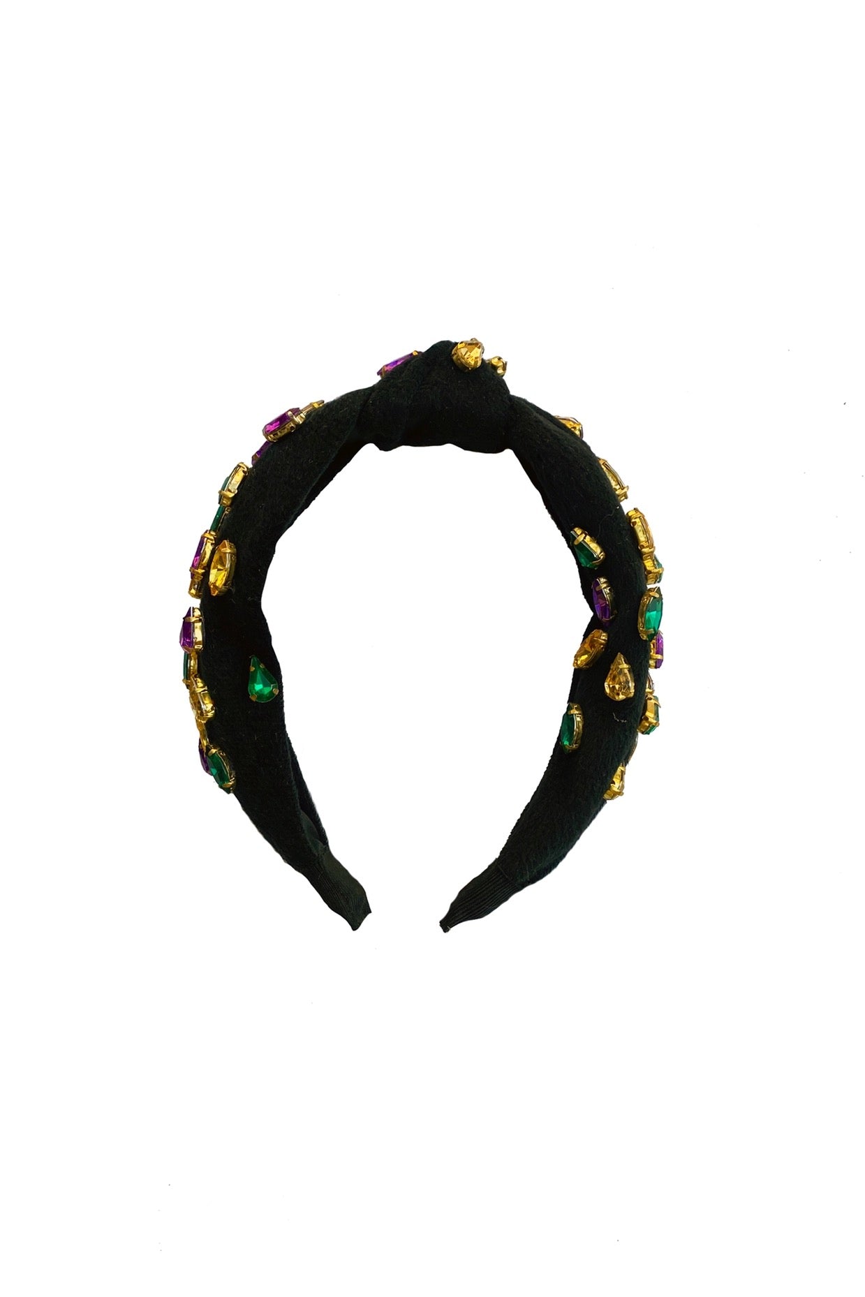 Black Mardi Gras Jeweled Headband