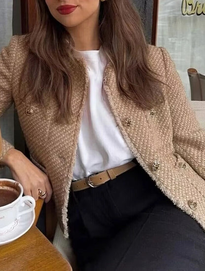 Vintage Gold Tweed Jacket