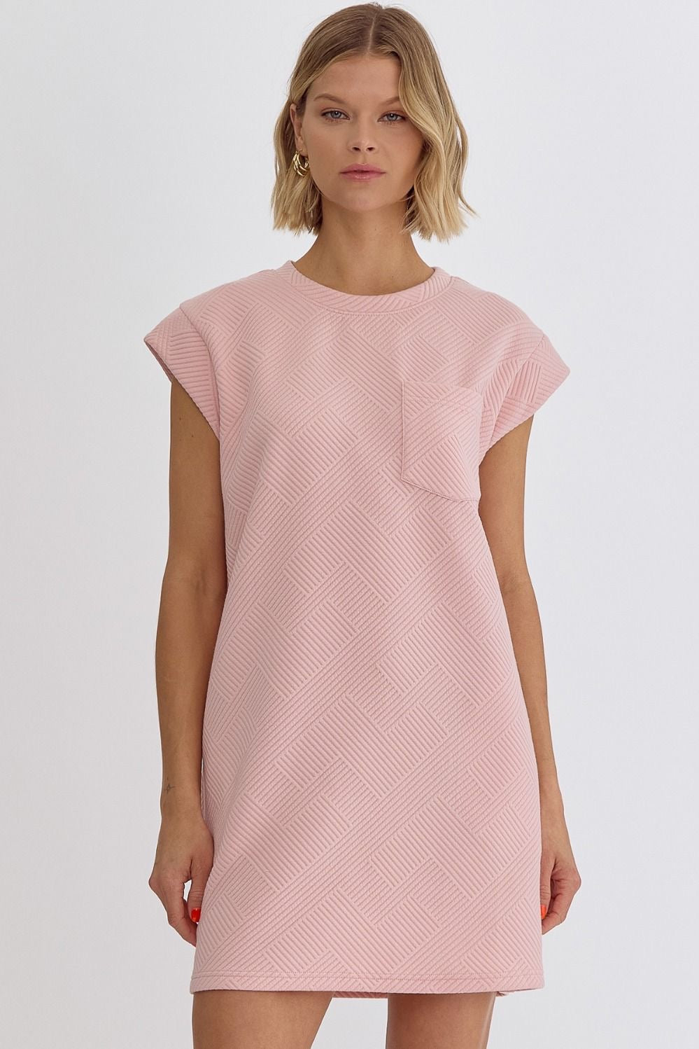 Light Pink Textured Dress