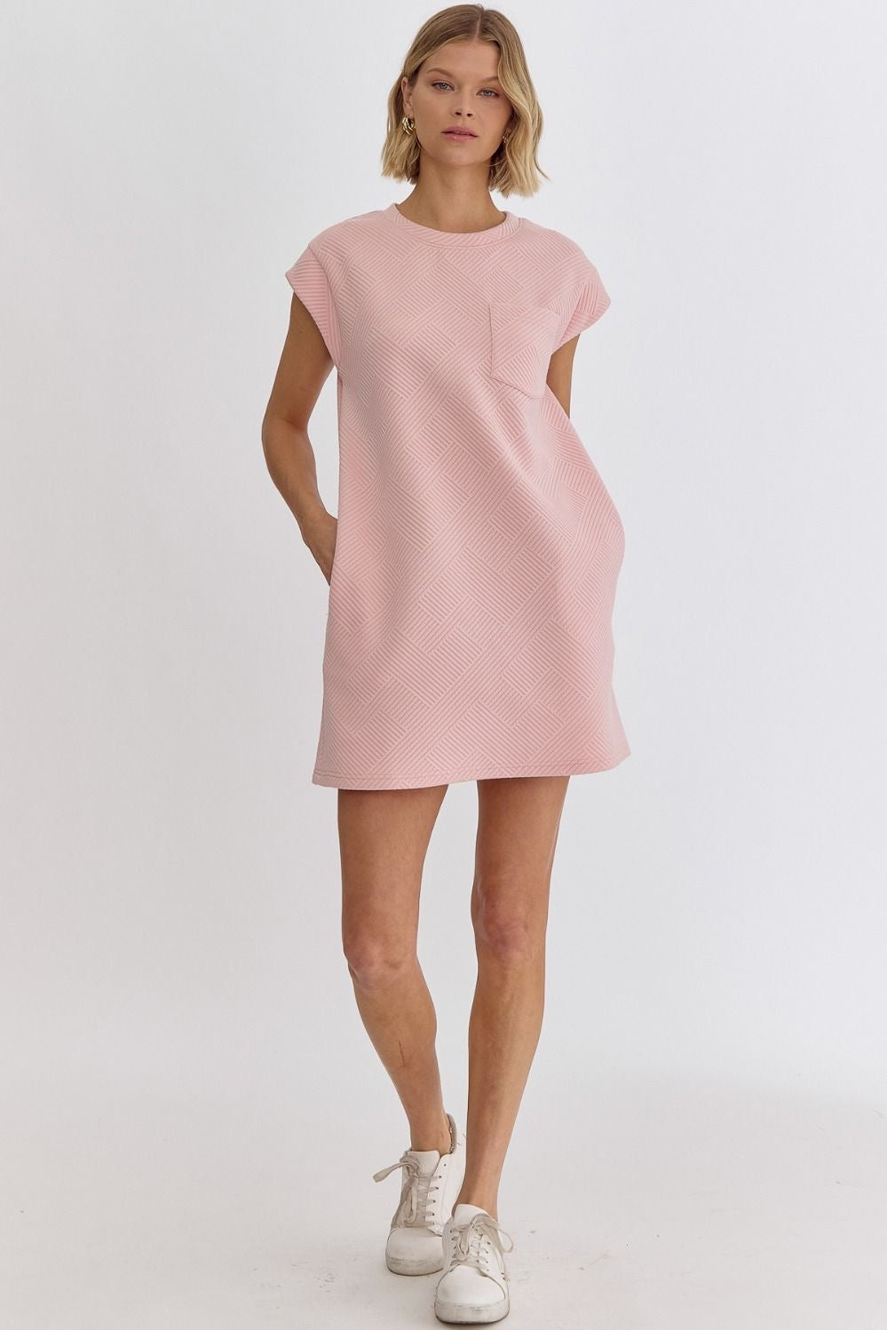 Light Pink Textured Dress