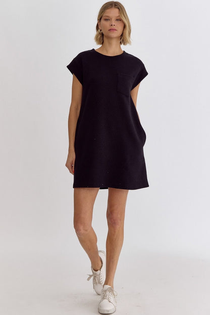 Black Textured Dress