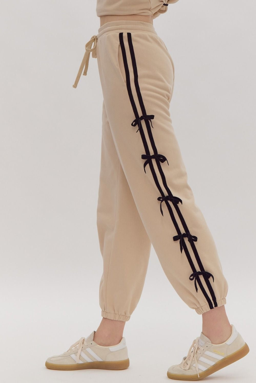 Sand High Waisted Bow Jogger