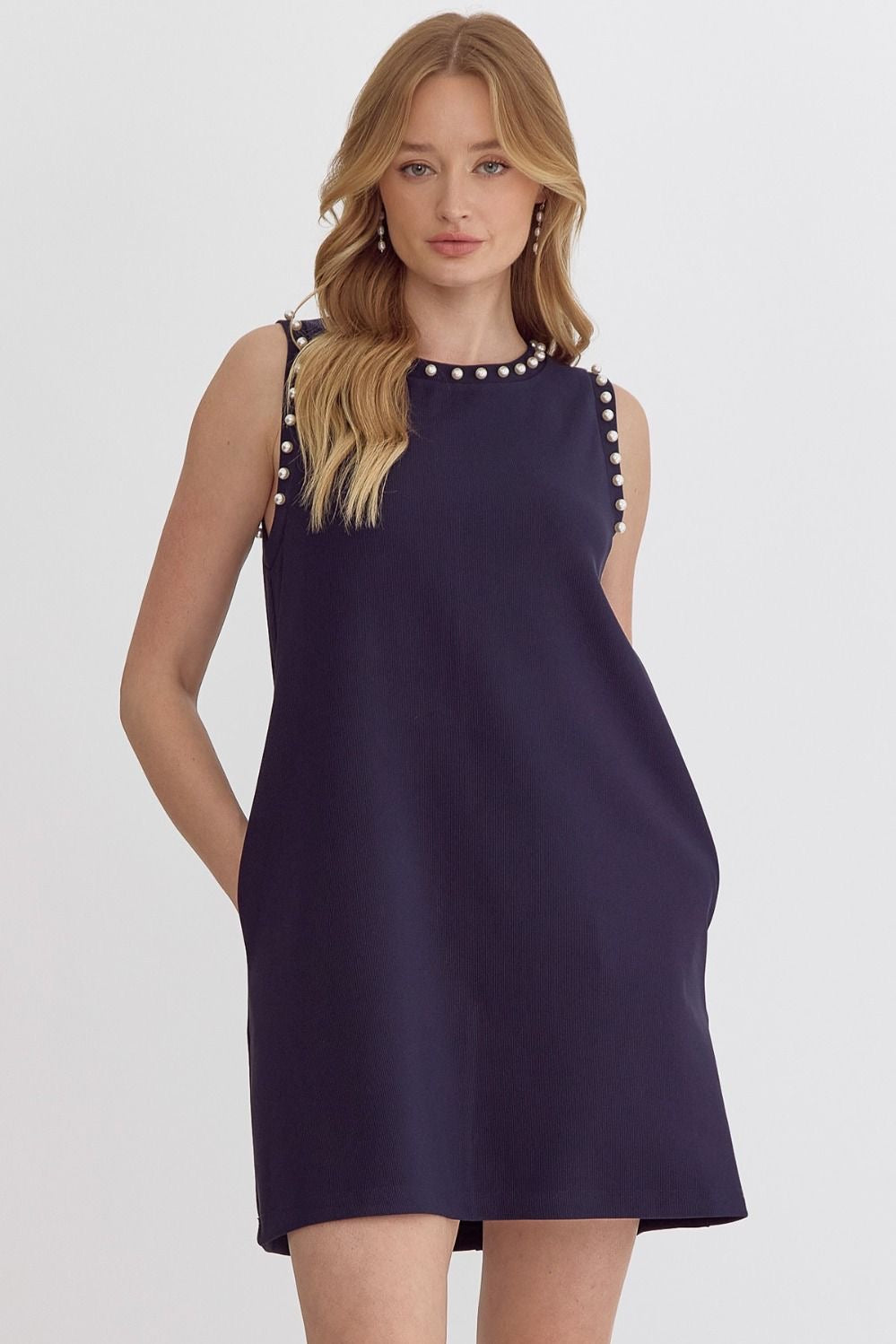 Navy and Pearls Dress