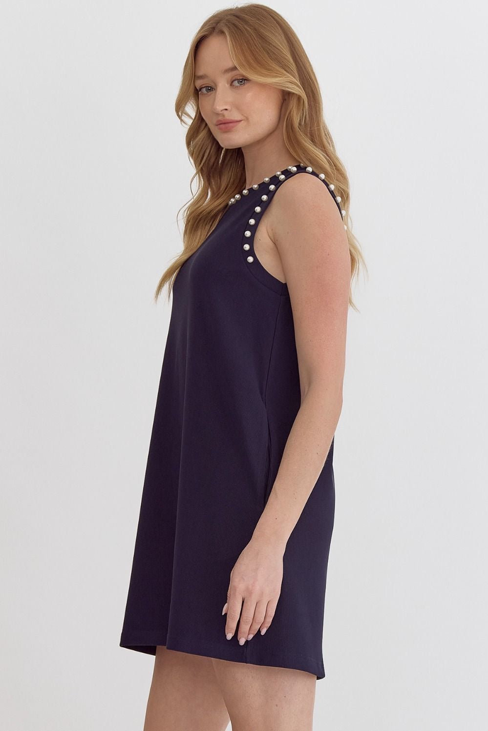 Navy and Pearls Dress