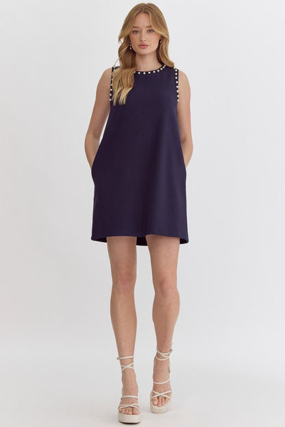 Navy and Pearls Dress