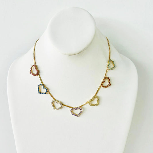 Tova Multi Heart Necklace Fairy Dust