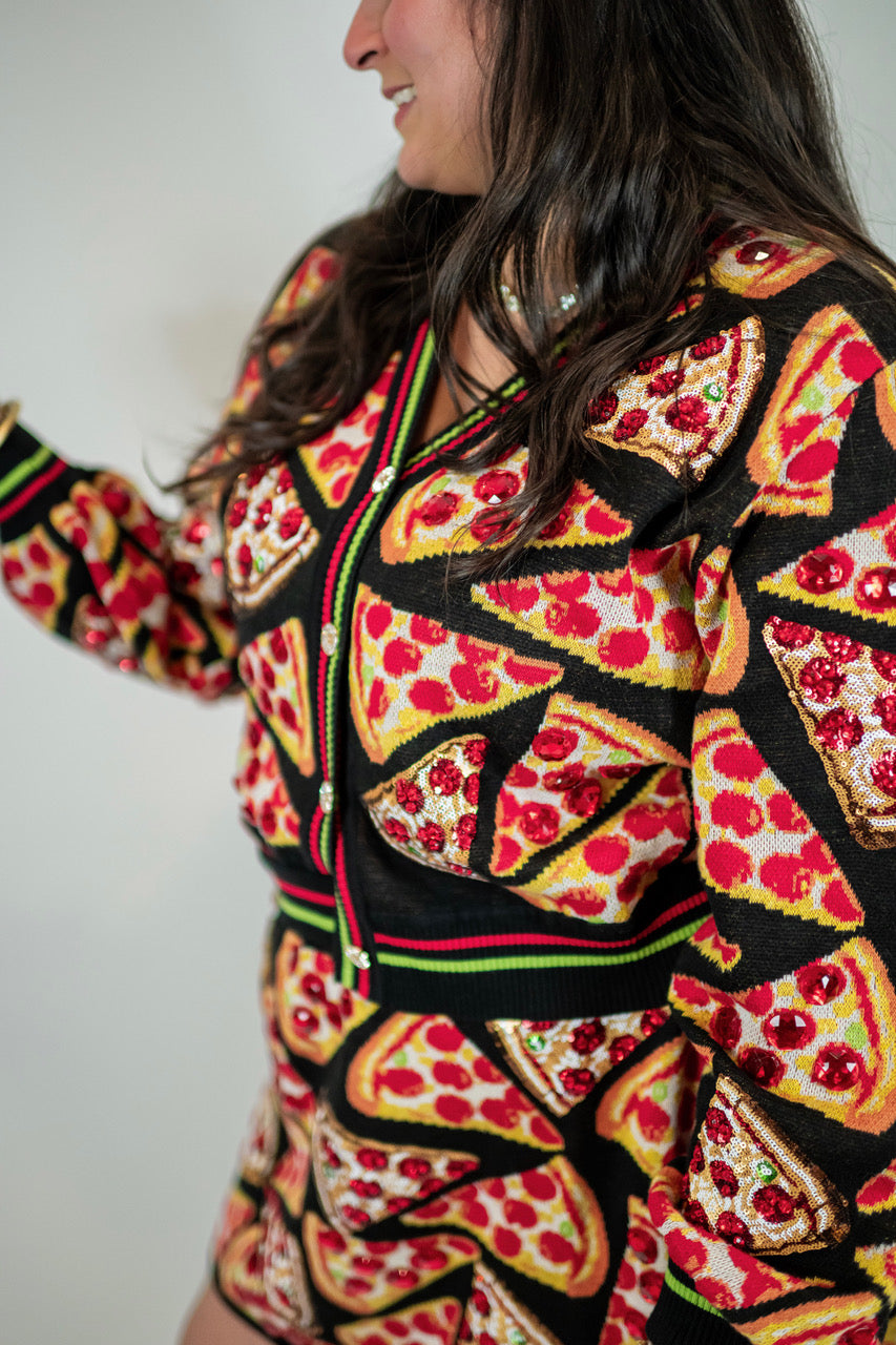 Queen of Sparkles Black Pepperoni Pizza Skirt