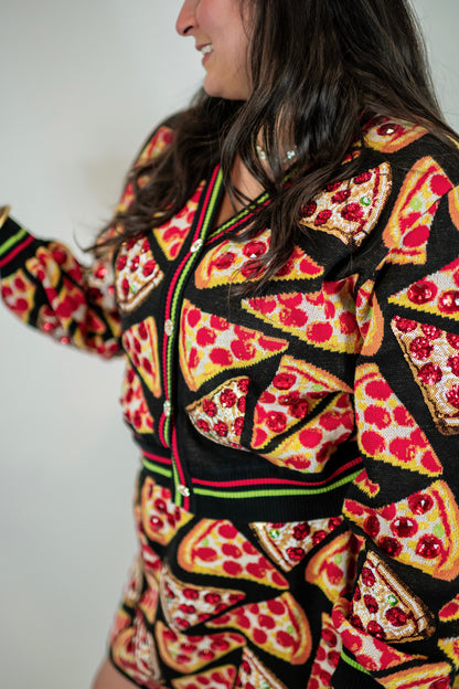 Queen of Sparkles Black Pepperoni Pizza Skirt