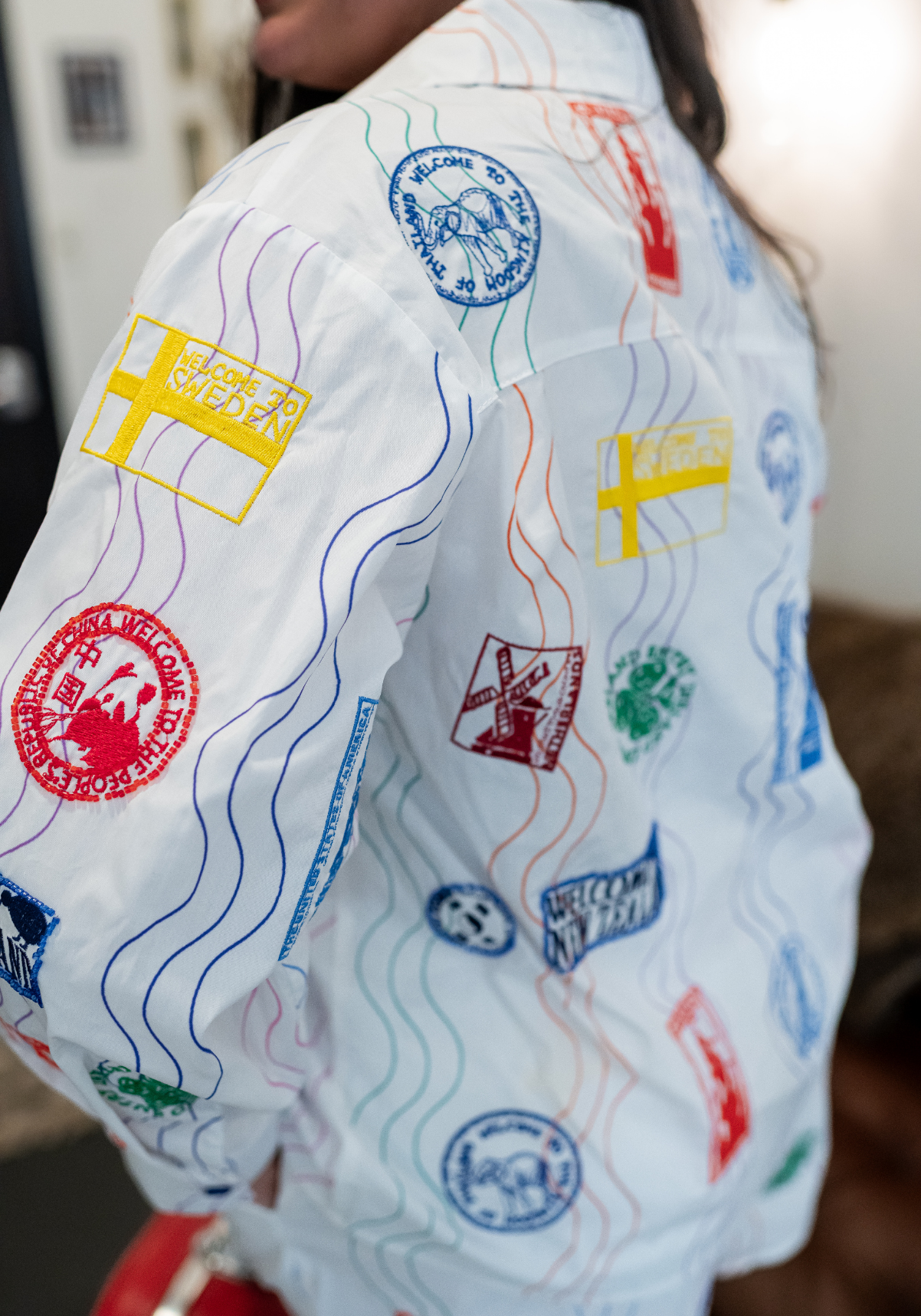 Queen of Sparkles White Multi Passport Stamp Top