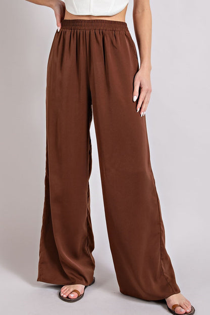 Brown Satin Pants