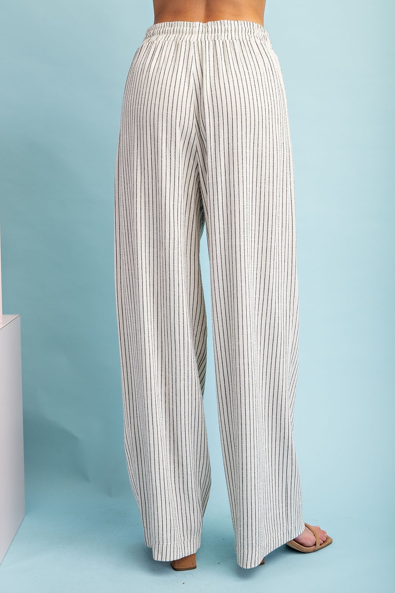 Pinstriped Drawstring Pants