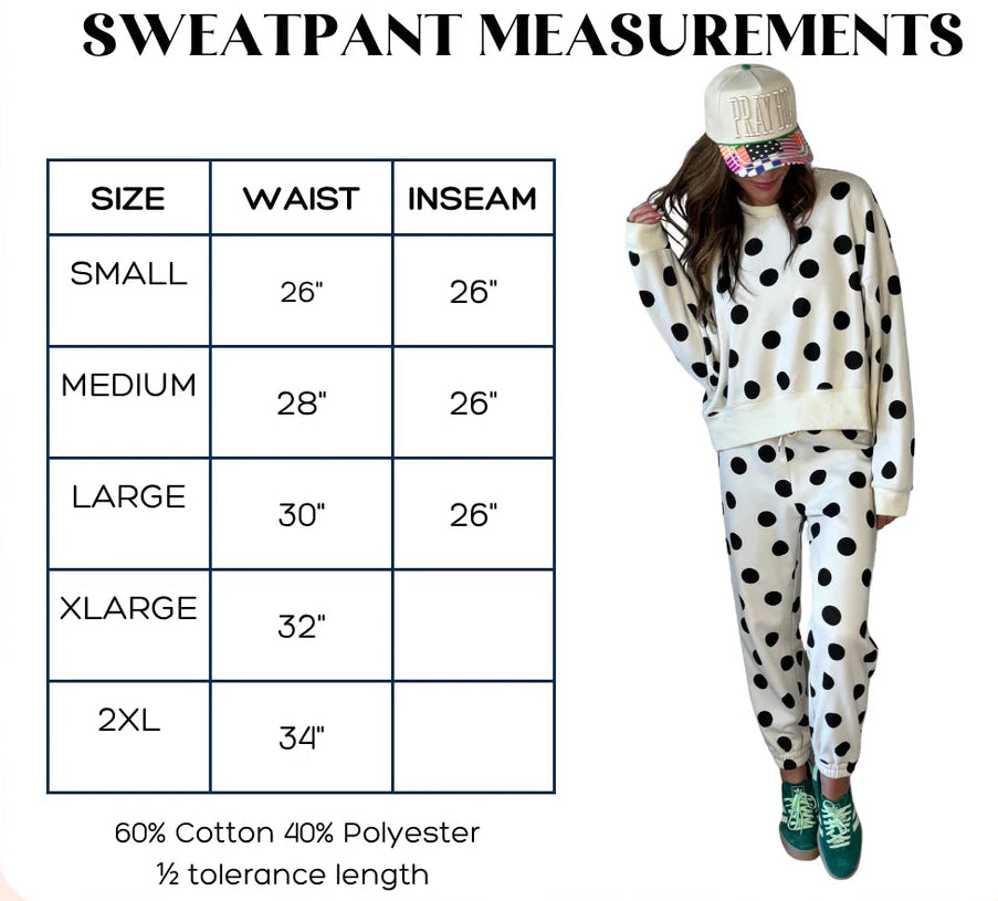 Pre Order - Blue Polka Dot Joggers