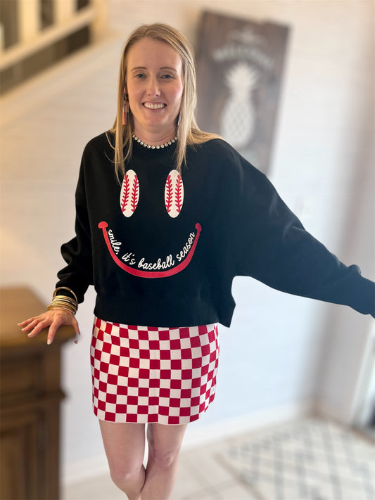 Smile Its Baseball Season Sweatshirt