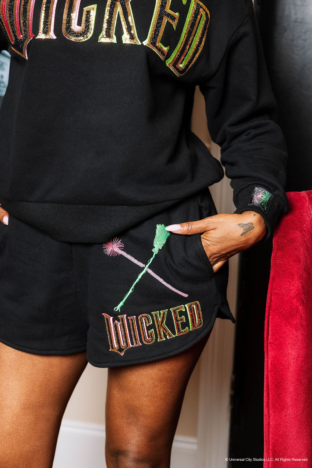 Queen of Sparkles Wicked Broom & Wand Shorts