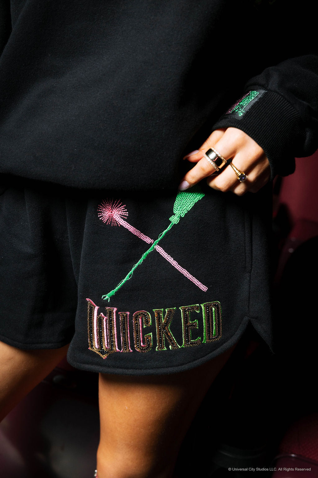 Queen of Sparkles Wicked Broom & Wand Shorts
