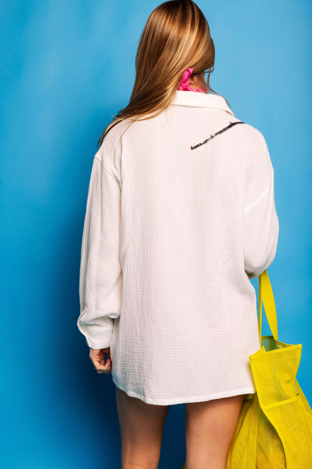 Queen of Sparkles Fishing Queen Gauze Shirt Dress