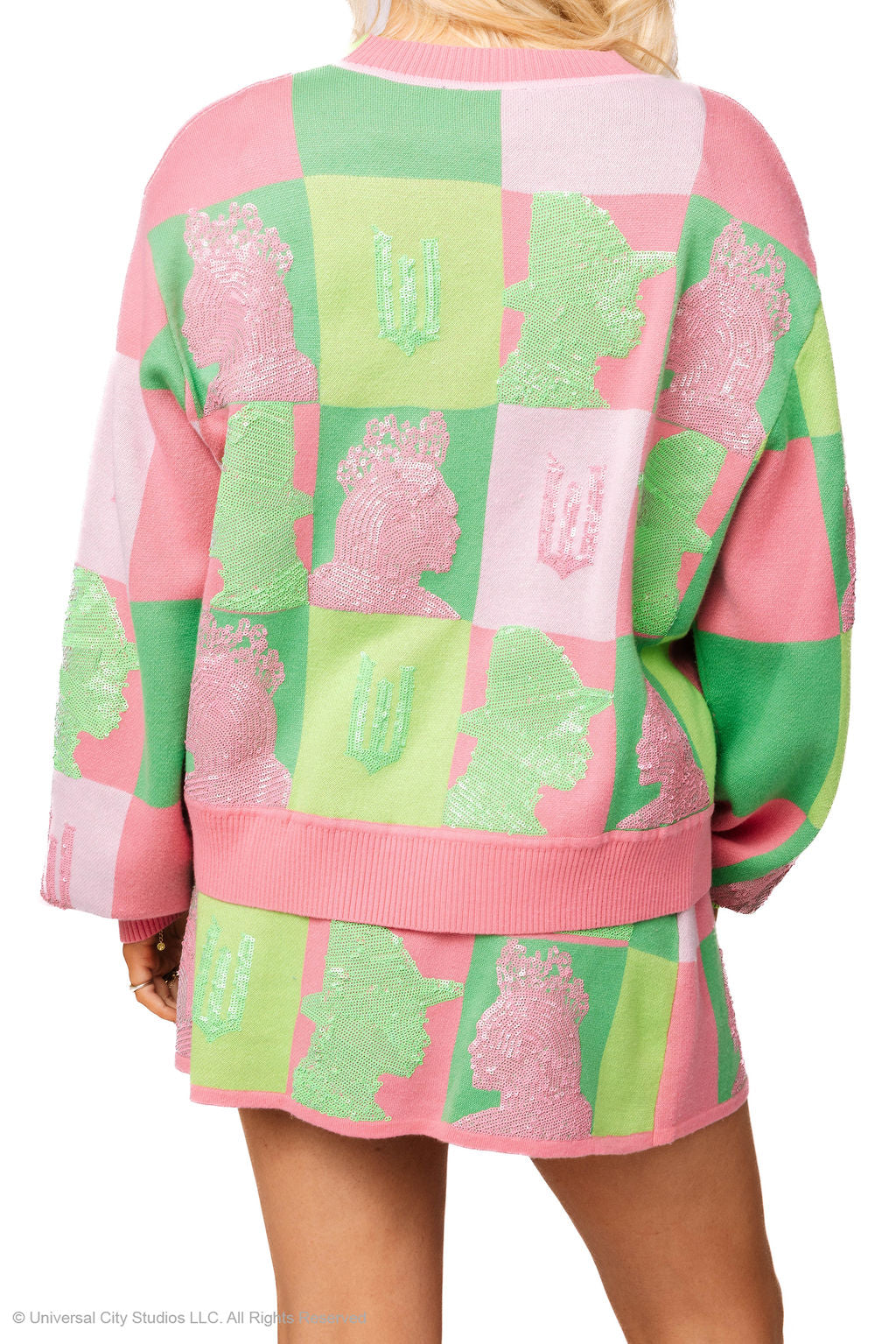 Queen of Sparkles Wicked Colorblock Glinda & Elphaba Profile Cardigan
