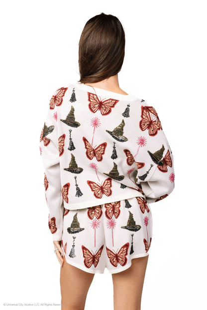 Queen of Sparkles Wicked Butterfly & Wand Tie Cardigan