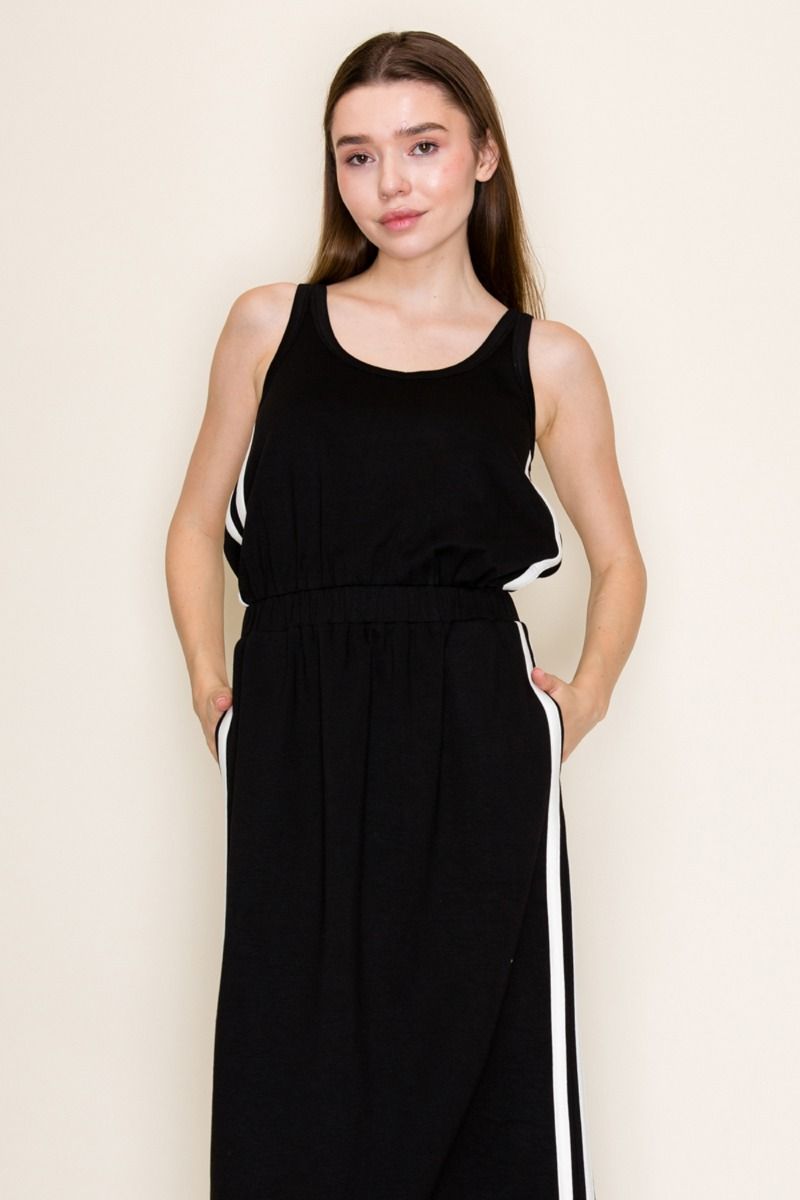 Black Sleeveless Weekend Runaround Dress