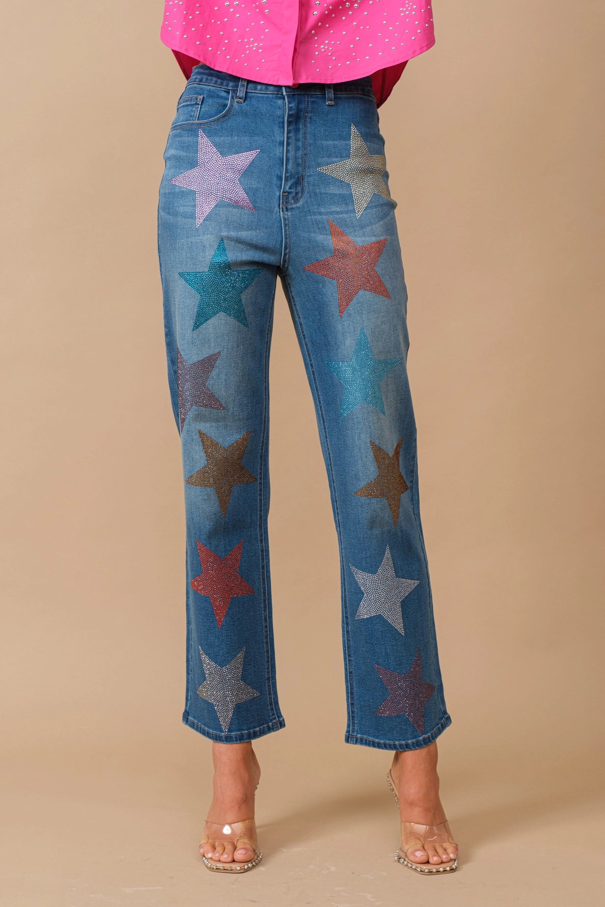 Star Studded Statement Jeans